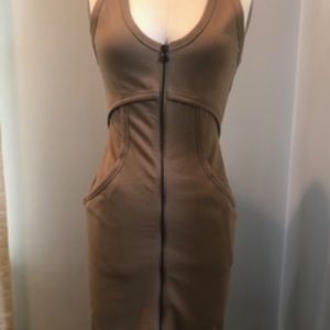 T by Alexander Wang - Zip front Ponte dress